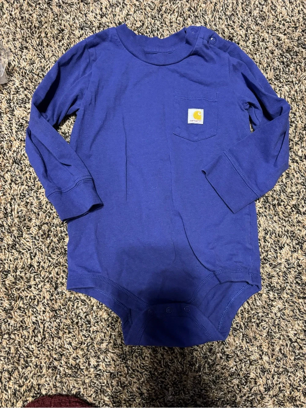 Carhartt Baby Long-Sleeve Pocket Bodysuit - Blue